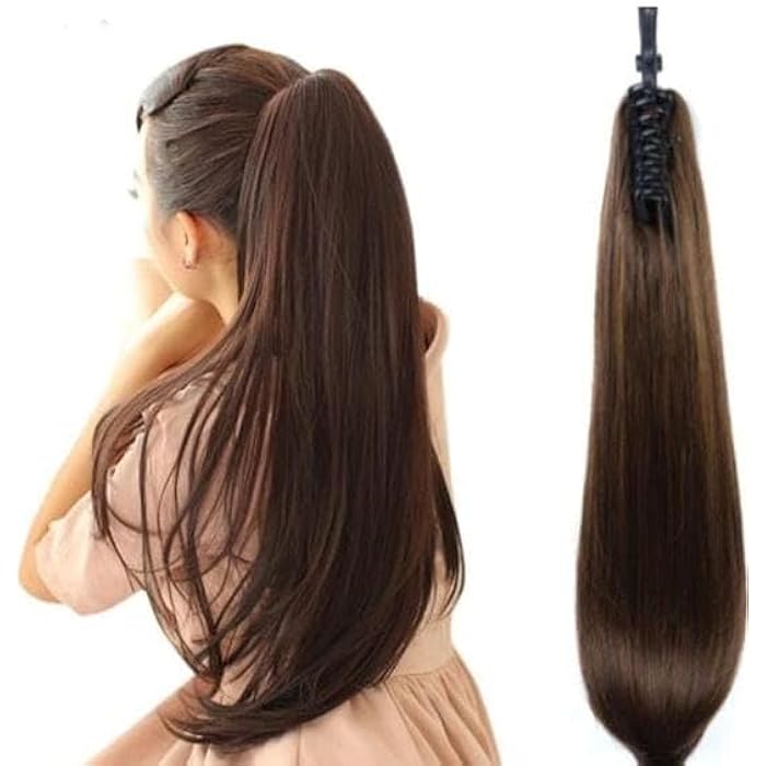 DILLARDS Hair Extension Long Straight Ponytail Hair Wig For Comfortable And Stylish Heat Fiber Hair Extension - Image 2